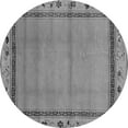 thumbnail image 1 of Ahgly Company Indoor Round Oriental Gray Asian Inspired Area Rugs, 7' Round, 1 of 4
