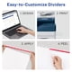 thumbnail image 3 of Carpeta Tab Dividers Avery 8 para 3 anillas con etiqueta transparente, 5 juegos, 3 of 8