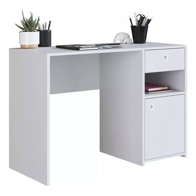 Escritorio Skal Living Blanco Coimbra con 1 Puerta y 1 Cajón