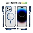 thumbnail image 2 of ShellTech for iPhone 14 Pro Max Case with Screen Protector Compatible,Military-Grade Drop TestedShockproof Slim Fit Magnetic Crystal Cover,Blue, 2 of 9