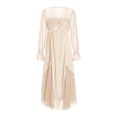 thumbnail image 5 of Kureaily Ladies Can Wear Long Casual Nightgown Home Wear With Net Lace And Breast Pads Nightshirt Soft Pajamas, 5 of 6