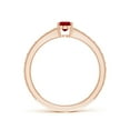 thumbnail image 2 of Angara Natural 0.6 Ct. Ruby Solitaire Ring in 14K Rose Gold for Women (Ring Size: 12), 2 of 9