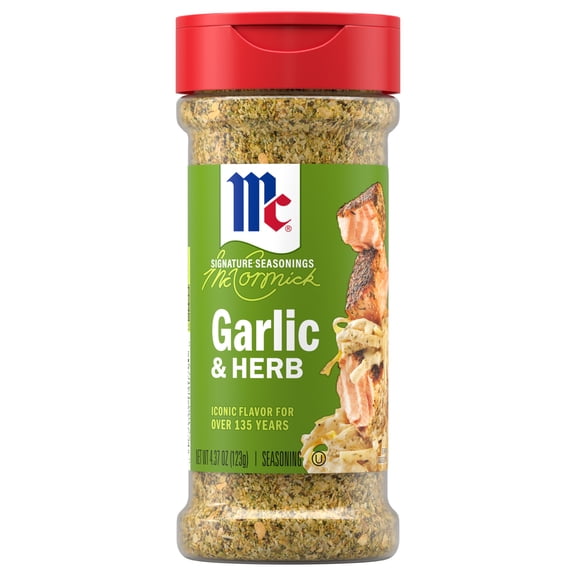 McCormick Seasoning, Garlic, Herb and Black Pepper and Sea Salt, 4.37 oz Bottle