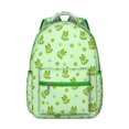 thumbnail image 1 of Nature Inspired Student Backpack with Mushroom and Flower Pattern Waterproof Scratch-Resistant Composite Oxford Cloth, Comfortable Adjustable Straps, Perfect for Student and Forest Lovers, 1 of 6