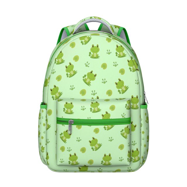 Nature Inspired Student Backpack with Mushroom and Flower Pattern Waterproof Scratch-Resistant Composite Oxford Cloth, Comfortable Adjustable Straps, Perfect for Student and Forest Lovers