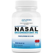 Puregen Labs Nasal Decongestant PE Phenylephrine 10 mg 100 Tablets (1 Pack)