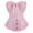 Pink, variant on Corset Tops for Women Floral Lace Corset Bustier Plus Size Overbust Corset Purple 2XL