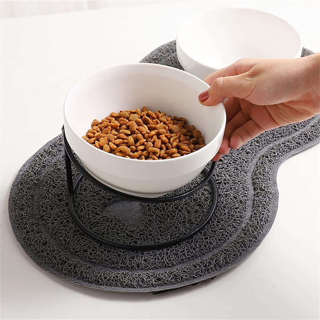 RKXQT Cats Bowl Pet Food Bowl Elevated Ceramic Cats Water Bowl Pet Feeding Bowl with Stand Cat Accessory Pet Supplies