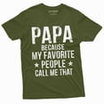 thumbnail image 5 of Men's Papa Favorite people T-shirt Grandfather Grandpa Gift Father's day Christmas Tee shirt (XX-Large Navy Blue), 5 of 7