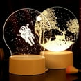 thumbnail image 1 of RUNROTOO Round Led Light Bases 5Pcs Acrylic Transparent for Home Decoration Light Accessory, 1 of 8