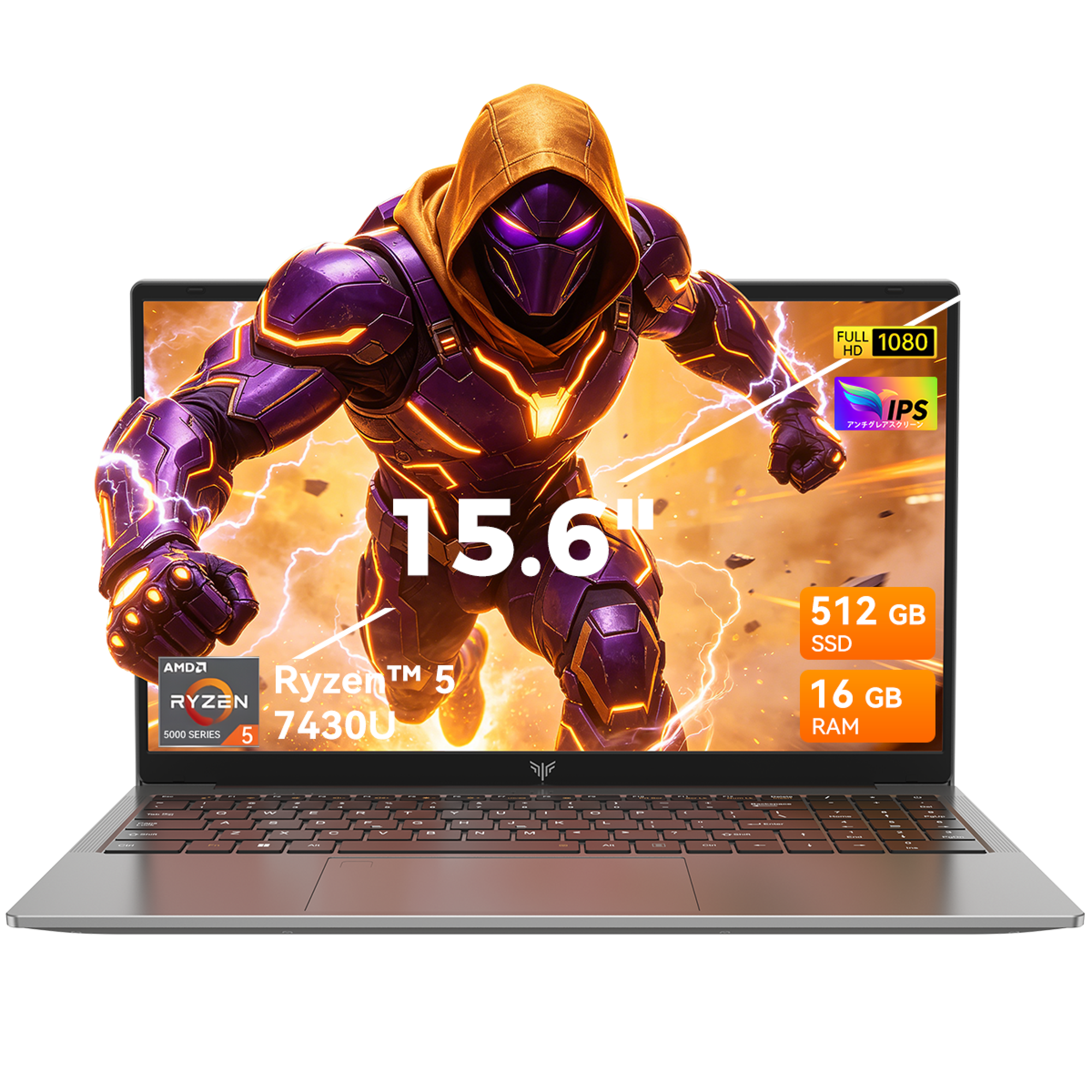 15.6"Inch Laptop Computer AMD Ryzen 5 7430U, 16GB RAM 512GB SSD, Wi-Fi 6 Windows 11 Pro
