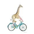 thumbnail image 2 of Charro, Mercedes Lopez 11x14 White Modern Wood Framed Museum Art Print Titled - Giraffe Joy Ride I No Balloons, 2 of 4