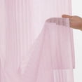 thumbnail image 3 of OVZME Luna 90" Striped Sheer Curtains 2 Panels - Light Filtering Textured Rod Pocket for Bedroom Living Room, 52"W x 90"L Each, Blush, 3 of 7