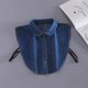 thumbnail image 4 of Suéter de mezclilla con cuello falso para mujer, otoño e invierno, cuello combinado, moda informal, suéter con cuello decorativo interior, 4 of 5