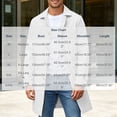 thumbnail image 3 of Maqroz Mens Single Breasted Trench Coat Mid Length Casual Business Overcoat Lapel Collar Windbreaker Fall Winter Warm Jacket with Button Cuffs, (White,L), 3 of 9