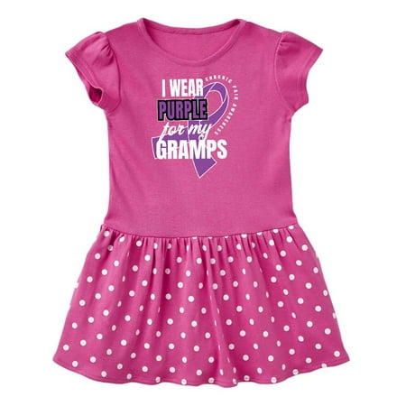 

Inktastic Chronic Pain I Wear Purple For My Gramps Gift Toddler Girl Dress