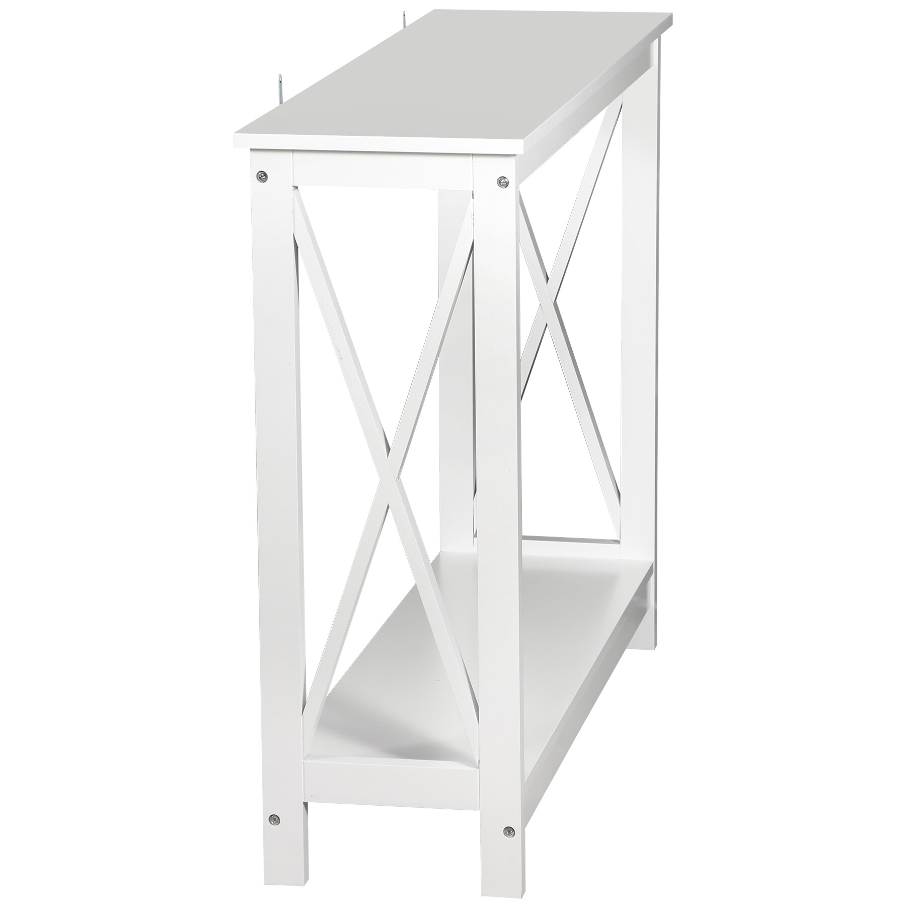 Homgarden Modern Narrow White Console Table photo 6