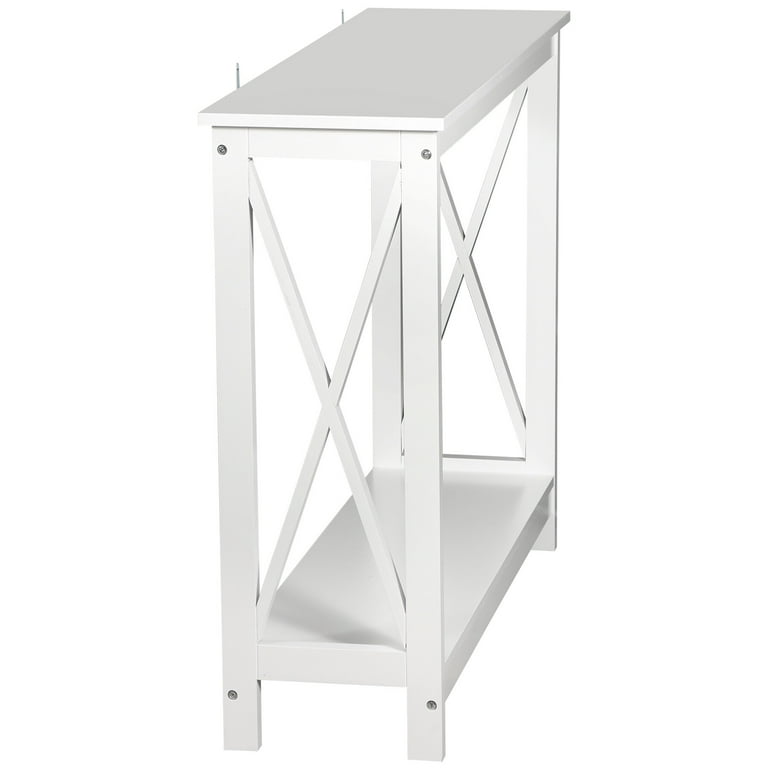 us様 ZENSTYLE X Shape Wood Console Table, Behind Couch Sofa