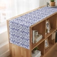 thumbnail image 6 of Table Runners 72 Inches Long Dress Scarves, Purple Flower Pattern Farmhouse Kitchen/Dining Table Runner, Coffee Tablerunners, Vintage Floral Botanical Simple 16x72 Inch, 6 of 9