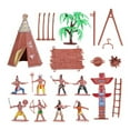 thumbnail image 4 of 2x 1 de Plástico Indios Miniatura CUTICAT Figuras Indios Cowboys, 4 of 7