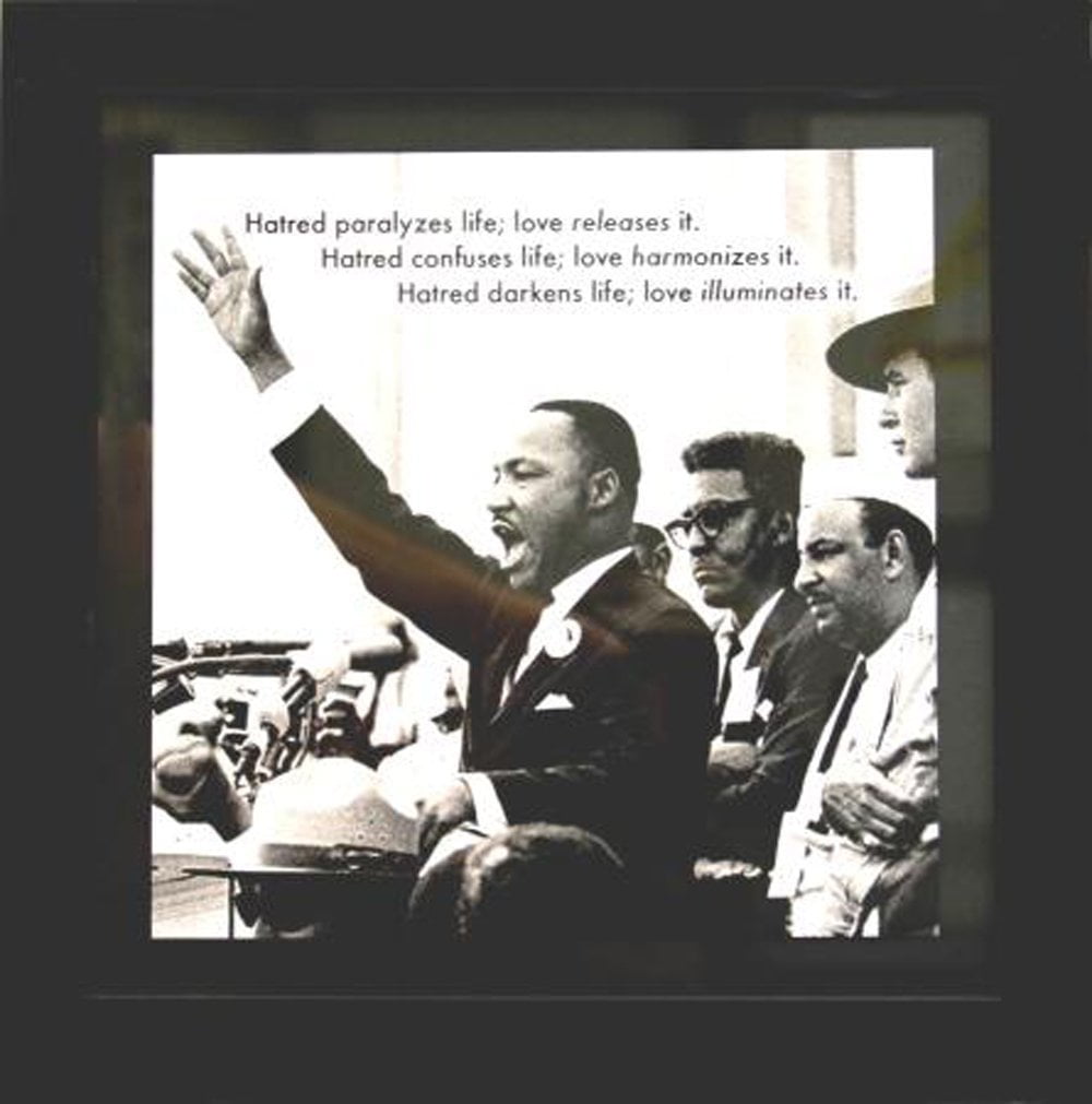 IF EBN1032 12x12 1.25 Framed Martin Luther King with Quote 12X12 Art