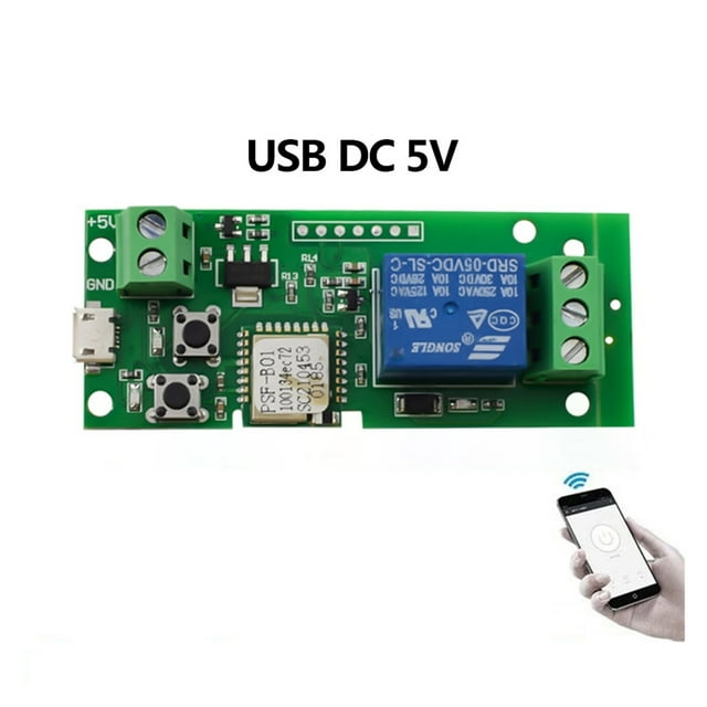 Garage Door Wifi Switch 1CH 4CH Wireless Relay Module Smart Home Automation Module APP Remote Control Voice Control ,Easy to Use