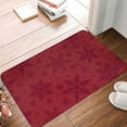 thumbnail image 2 of Vsdgher Christmas Red Snowflakes print Flannel Anti-Slip Floor Mat Comfort Mat Floor Carpet for Decor, Non-Slip, Home, Office, Laundry, Durable, 2 of 5