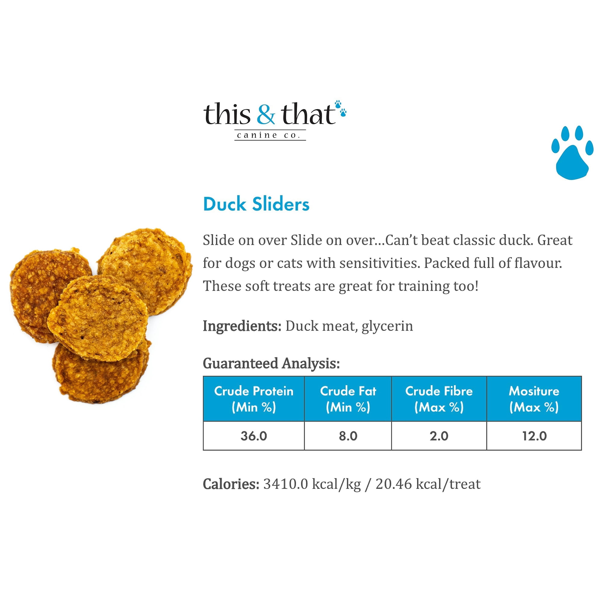 Snack Station: Gourmet Duck Sliders - 5 oz - Dehydrated Treats For Dogs & Cats, 2 Ingredients, Rewards & Training For Pets, This & That Canine Co
