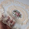 thumbnail image 3 of Set of 2 Retro Lace Placemats, French Crochet Doilies, Hand Embroidered Table Mat, Beige Table Mat 12 x 16", 3 of 5