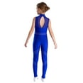 thumbnail image 2 of Miutii Kids Girls Sleeveless Shiny Rhinestone Gymnastic Leotard Full Body Unitard Jumpsuit Ballet Dance Bodysuit Blue 8, 2 of 5