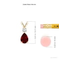 thumbnail image 4 of Angara Natural Ruby Teardrop Pendant Necklace for Women in 14K Yellow Gold (Size-6x4mm) - July Birthstone Jewelry | Ruby V-Bale Pendant, 4 of 9