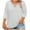 White, variant on HongQid Womens Plus Size 3/4 Sleeve Tops Casual V Neck Tee Shirts Basic Loose Fit Tunic Blouse