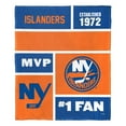 thumbnail image 2 of New York Islanders NHL Colorblock Personalized Silk Touch Throw Blanket, 50" X 60", 2 of 5