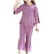 thumbnail image 1 of Odeerbi 2-8 Años Niñas Pijama de Verano de Algodón Lechuga Trim Tops Manga Larga Pantalones Conjunto Suave Sleepwear Dos Piezas Pijama Set, 1 of 7