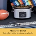 thumbnail image 3 of Crockpot Olla de Cocción Lenta Cook & Carry Programable de 4 Cuartos, Acero Inoxidable, 3 of 5