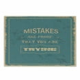 thumbnail image 1 of Wording Cutting Board, Vintage Poster Design with Inspirational Wise Words and Distressed Look, Decorative Tempered Glass Cutting and Serving Board, Small Size, Sand Brown Teal, by Ambesonne, 1 of 1