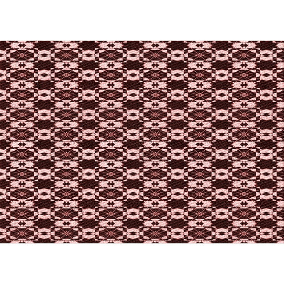 Ahgly Company Indoor Rectangle Patterned Pink Daisy Pink Area Rugs, 7' x 9'