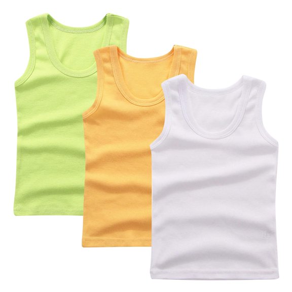 FAVIPT Girl 3 Pack Tank Tops Summer Soft Cotton Sleeveless Crewneck Undershirts Casual Solid Color Lightweight Tees Camouflage,11 Years