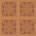 thumbnail image 1 of Ahgly Company Machine Washable Indoor Square Transitional Orange Area Rugs, 7' Square, 1 of 7