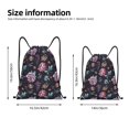 thumbnail image 2 of Fuzoiu Roses Flowers Print Drawstring Backpack for Gym, Travel, Yoga,Sports Sackpack String Bag for Women Men-Small, 2 of 6