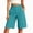 Mint Green plus size bermuda shorts a1, variant on Cagogo Women Plus Size High Waisted Bermuda Pants with Pockets Casual Solid Straight Shorts Lounge Wear Vacation Travel Beach Summer Clothes, White S