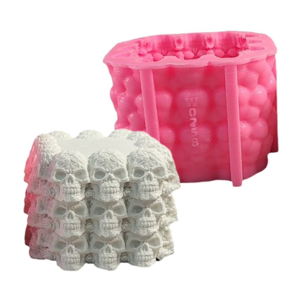 Halloween Skull Silicone Molds, Fondant Chocolate Silicone Molds for Chocolate Candy Halloween Party Decoration