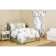 Wildflower 4-Piece Comforter Set, Purple and Green
