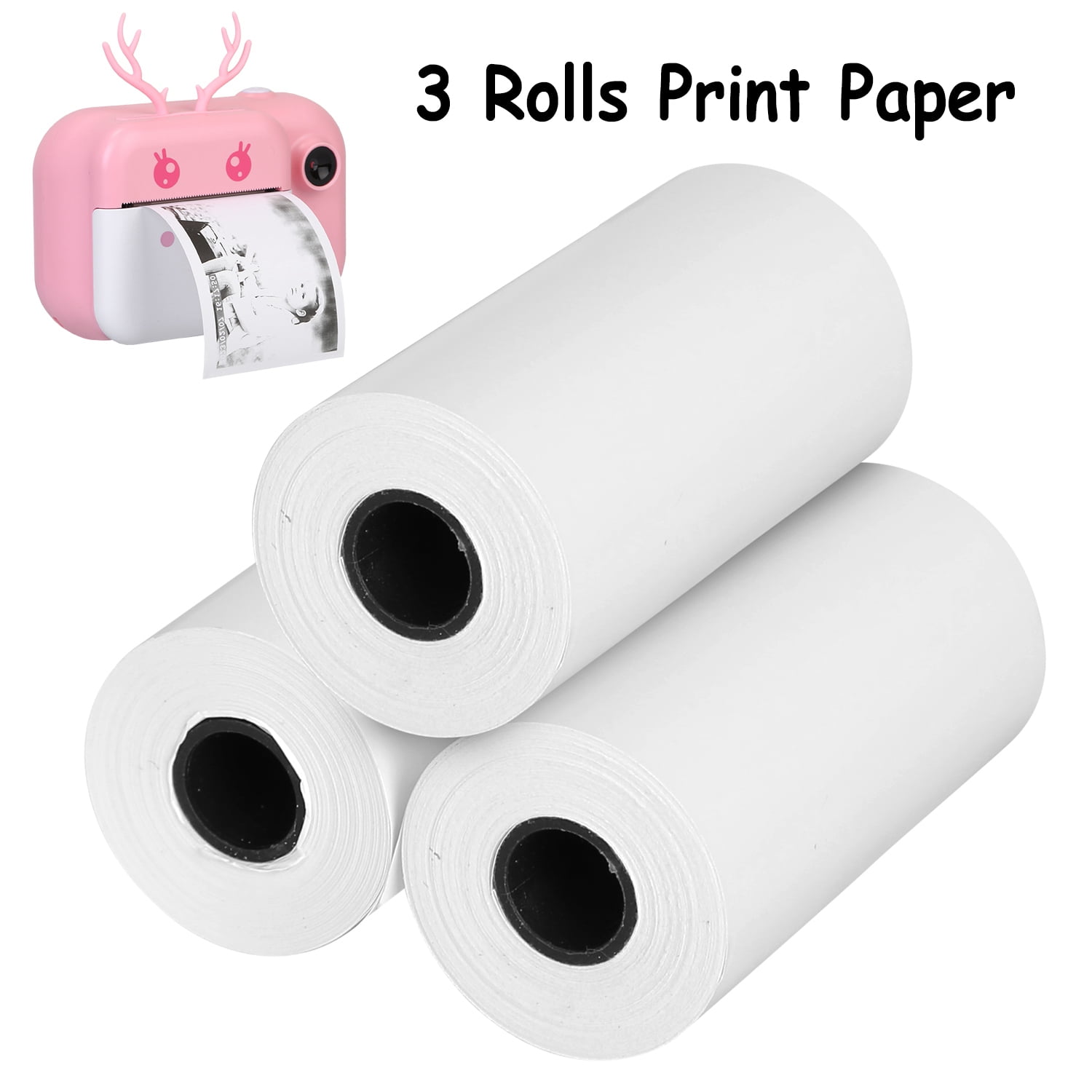 NewHome 3 Rolls Kids Instant Camera Refill Print Paper Thermal Printer
