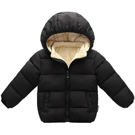 

Toddlers Boys Girls Thick Hooded Down Jacket Warm Zipper Coat Outwear for 2-7 Years