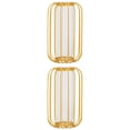 thumbnail image 1 of 2x Florero Nórdico Florero De Vidrio Dorado De Hierro Para La Decoración Del, 1 of 8