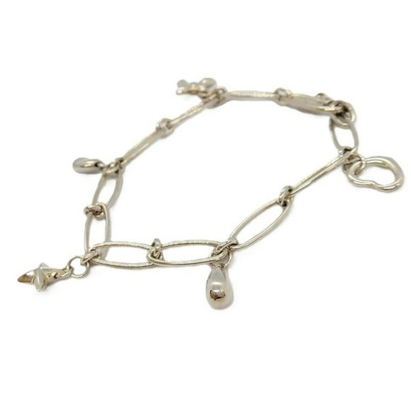 Pre-Owned Tiffany & Co. 5 Charm Bracelet SV925 11.4g Silver Elsa Peretti (Good)