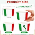 thumbnail image 2 of 120 Pcs Italian Flag Ice Cream Cups 12 oz Disposable Italy Flag Paper Dessert Snack Soup Bowls Red White and Green Food Yogurt Cup Containers for Pizza BBQ Birthday Picnic Gathering Party Supplies, 2 of 4