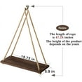 thumbnail image 2 of Vintage Hanging Shelves Set of 4 Shelves 15.75" Wood Rope Floating Shelves, Brown by LIANTRAL, 2 of 7
