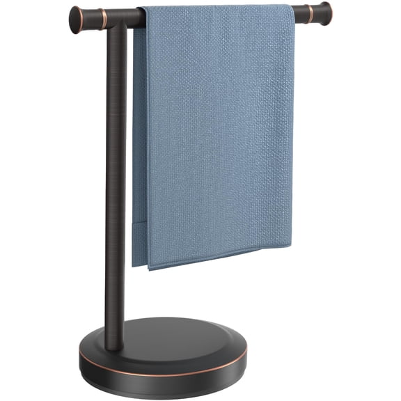 13" Oil Rubbed Bronze Stainless Steel Freestanding Hand Towel Holder for Bathroom and Kitchen Countertops